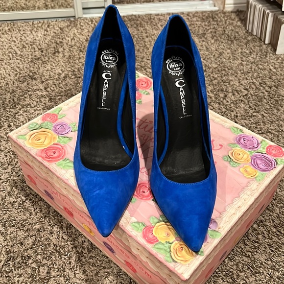 Blue Suede Heels - Picture 1 of 4